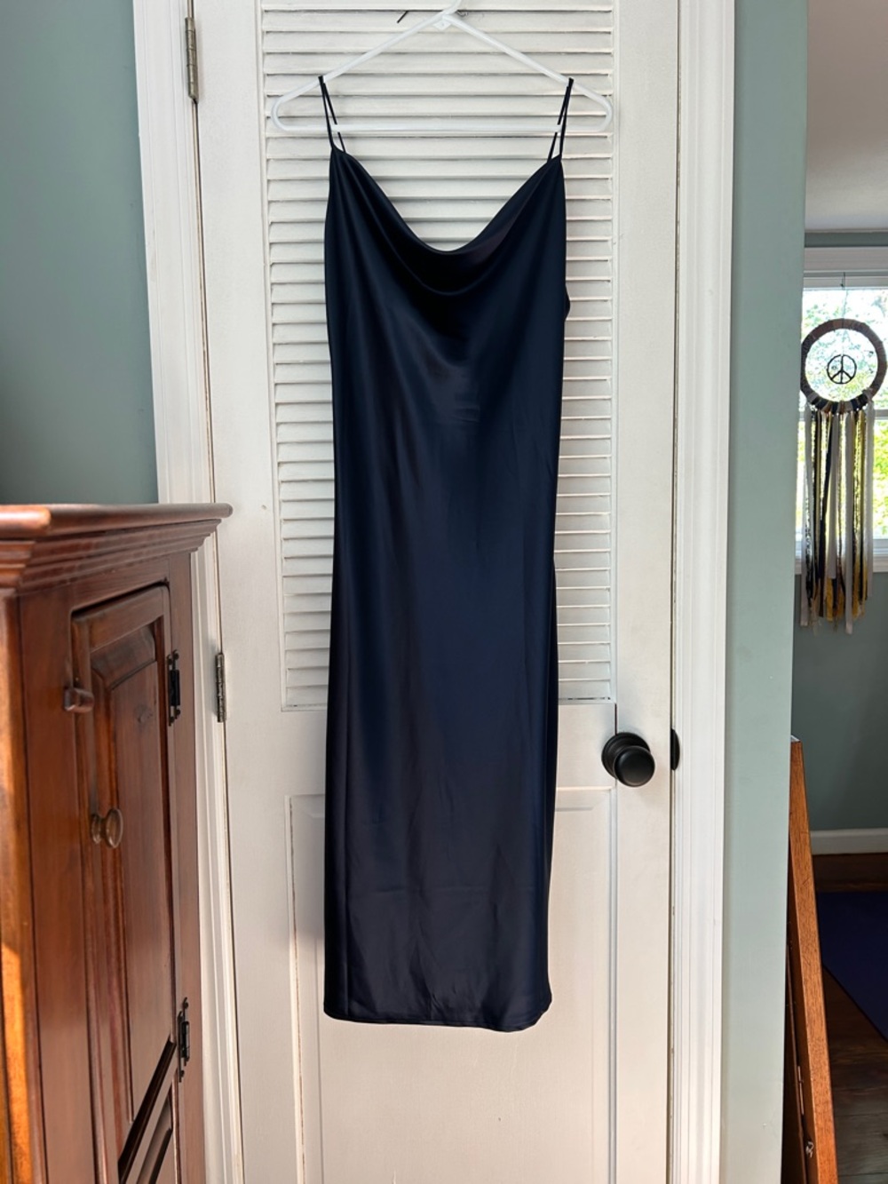 Petal & Pup Navy Satin Slip Dress-Brand New 💥